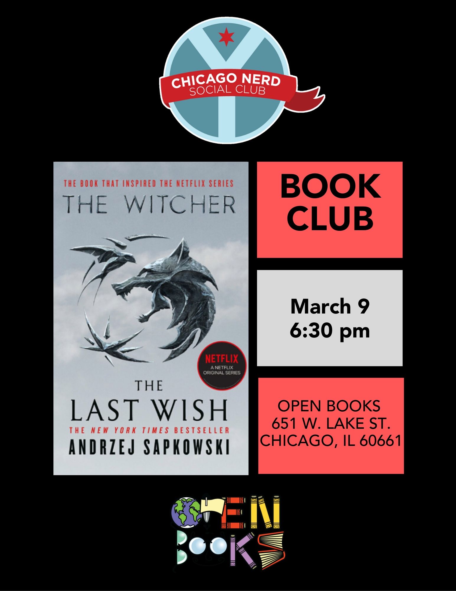 Book Club- Chicago Nerd Social Club | Open Books Ltd.